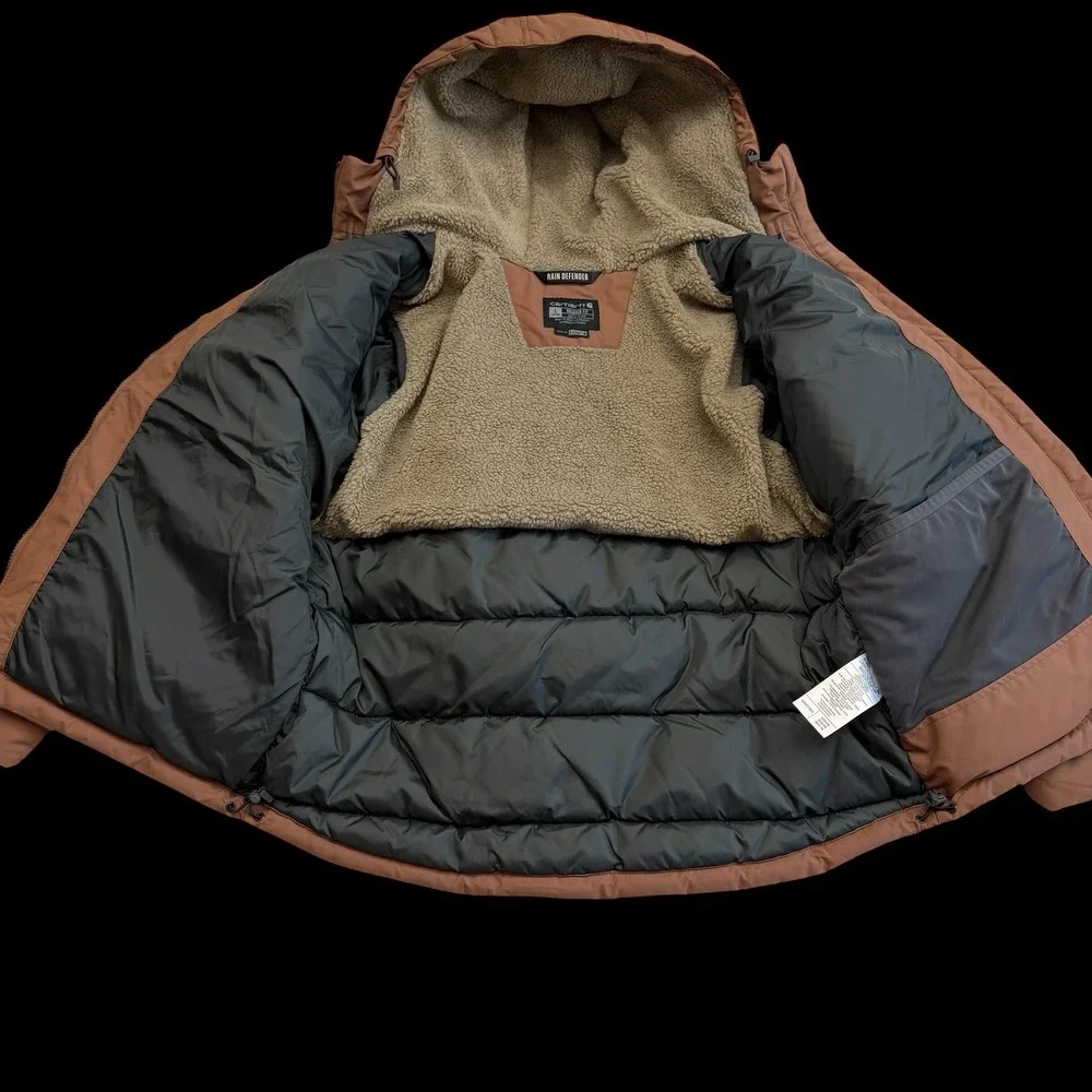 Carhartt Rain Defender Relaxed Fit‎ Insulated Sherpa Jacket Brown OJ5457-W  L